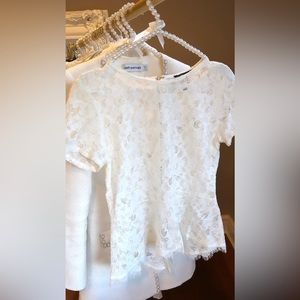 Forever 21 Cream Lace Top
